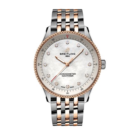 mother of pearl breitling watch|Navitimer 32 Stainless steel .